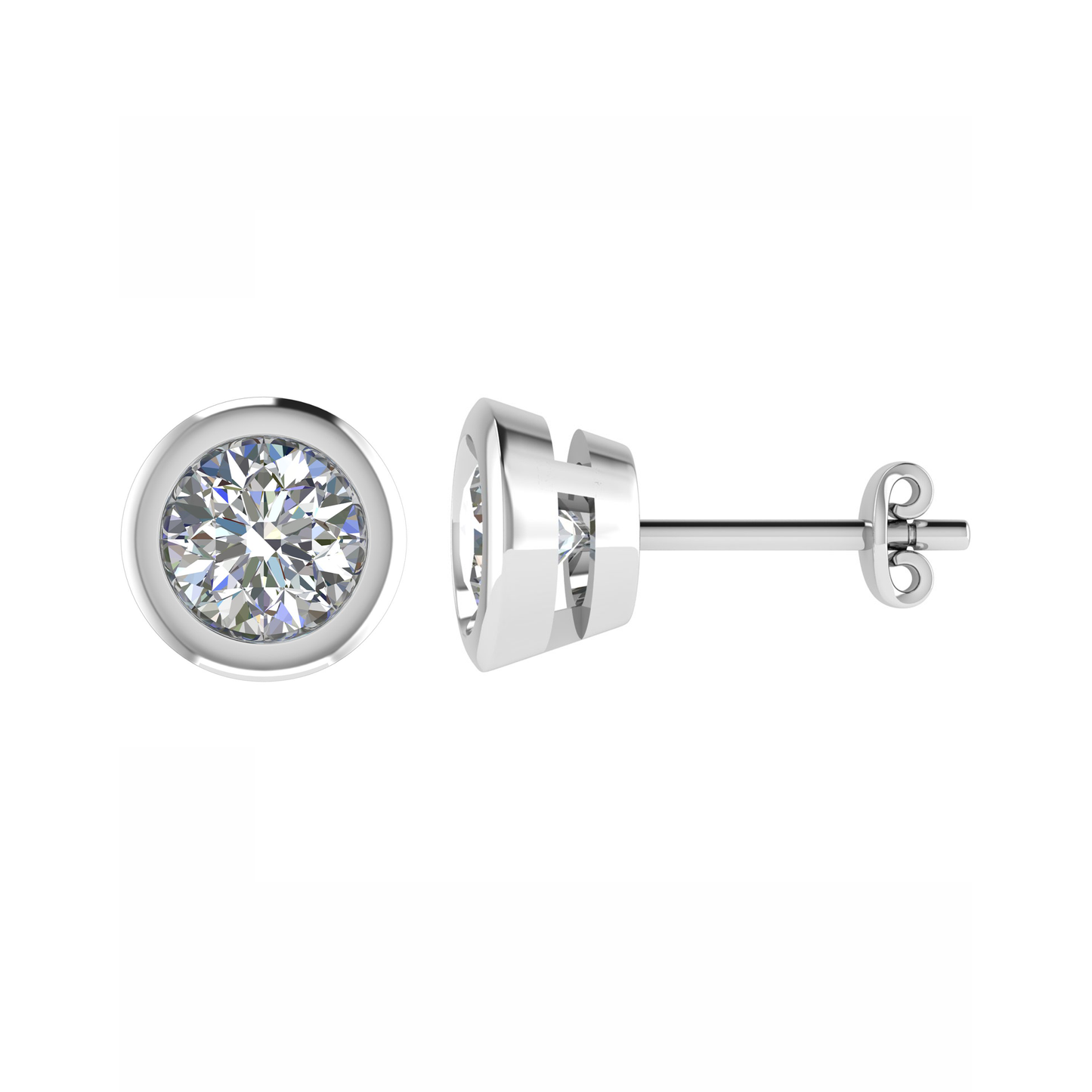 18 Karat, Mt RD 3 mm 1,22 g, schlichte Diamant-Ohrstecker für einen umwerfenden Look
