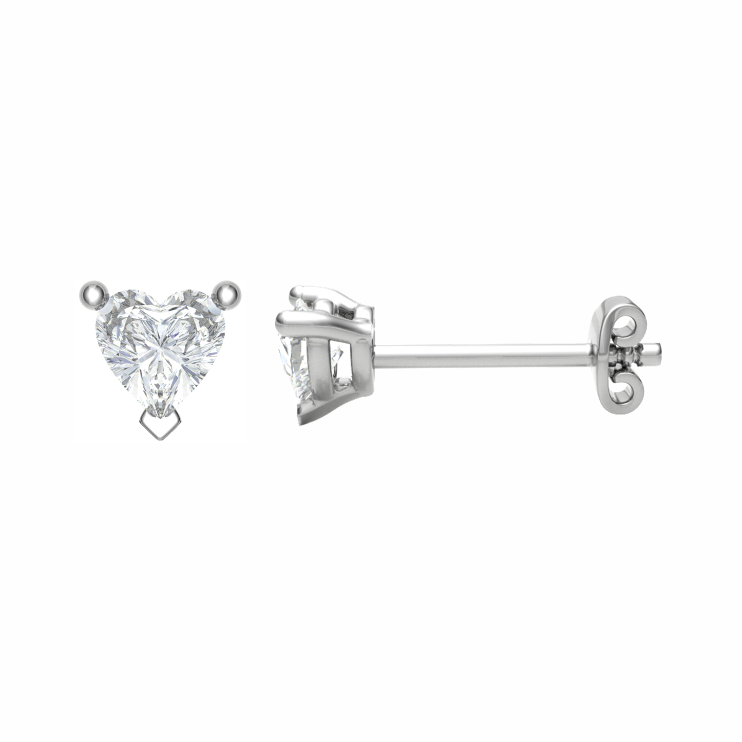 PT950, Mt HT 6.0x6.0mm 2.83gm, Diamond Stud Plain Earrings for looking Elegant