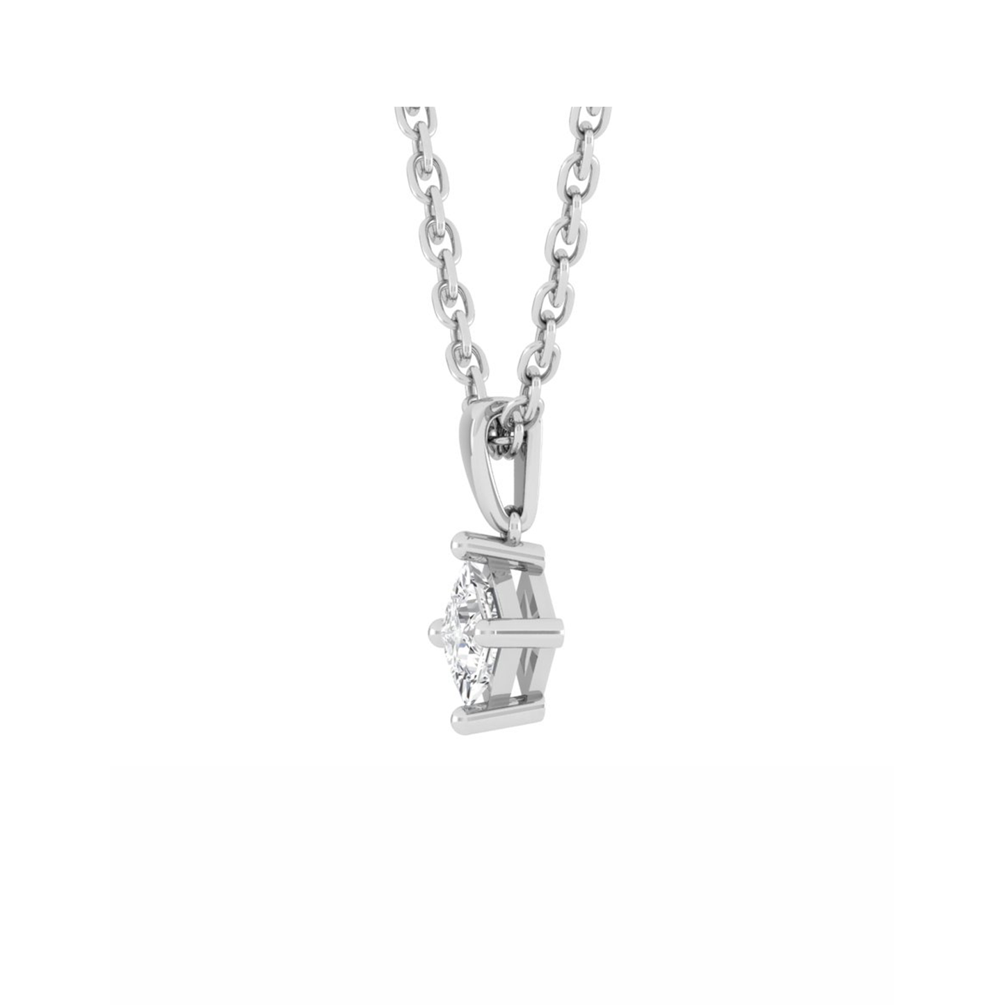 18CT True Beauty Necklace with White Gold Mt PC 5.5mm 1.06gm
