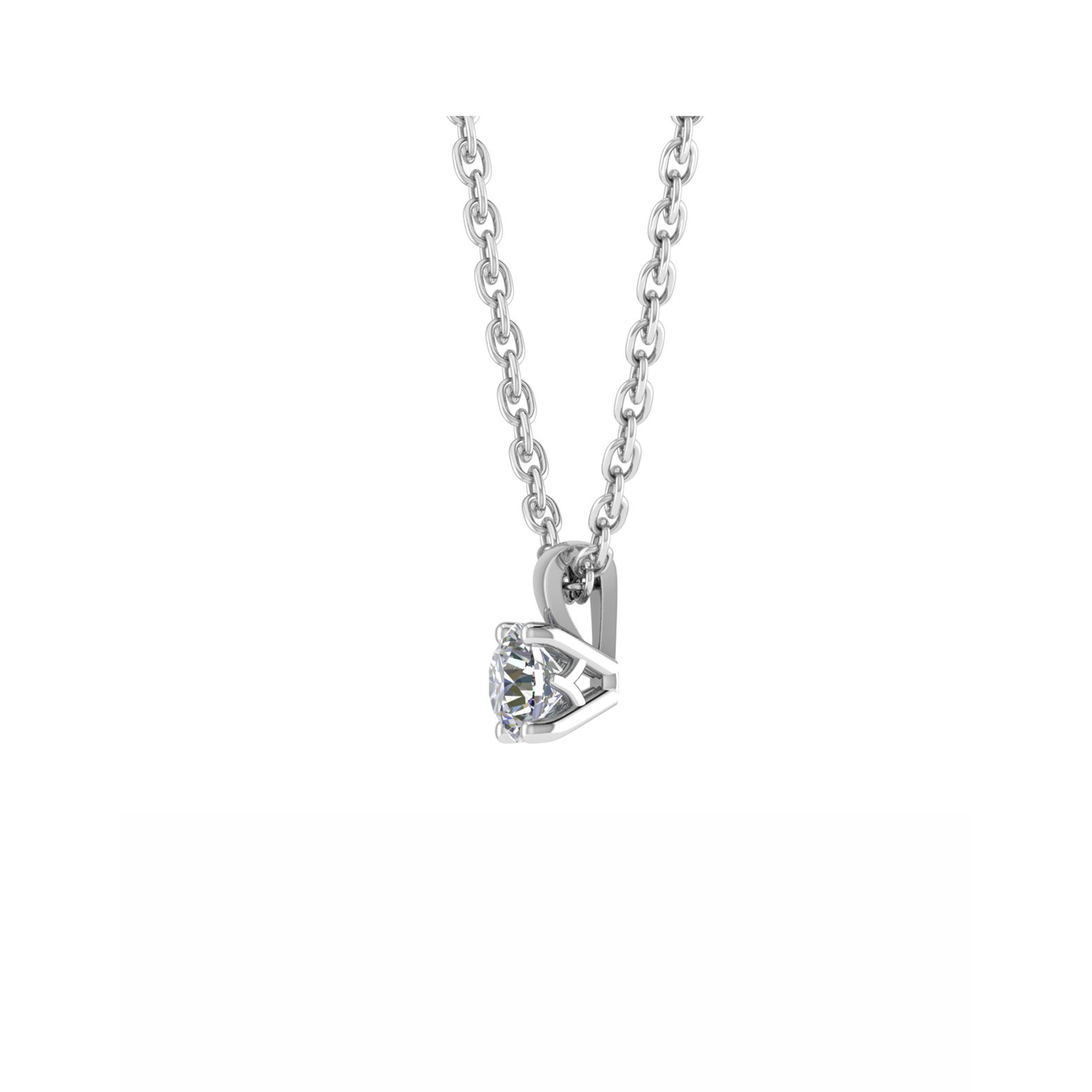 18CT Healing Crystal Necklace with White Gold Mt RD 6mm 0.71g