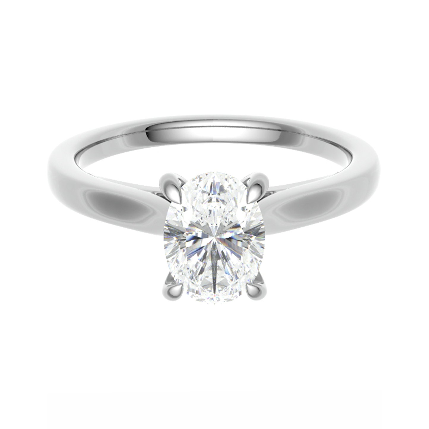 18Ct Oval diamond ring OV 9.0x7.0mm M 3.21gm