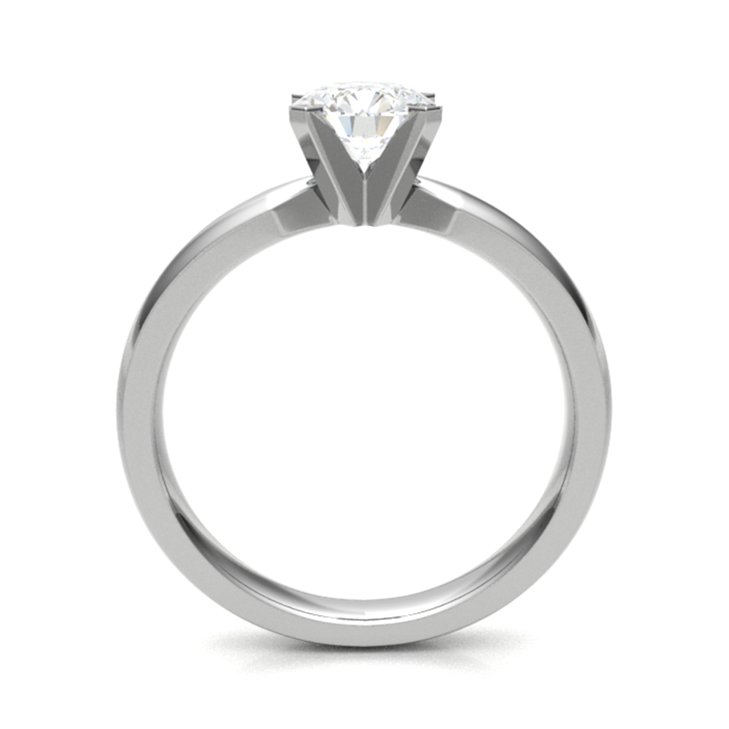 18CT elongated radiant cut diamond ring 5.0mm 2.72gm