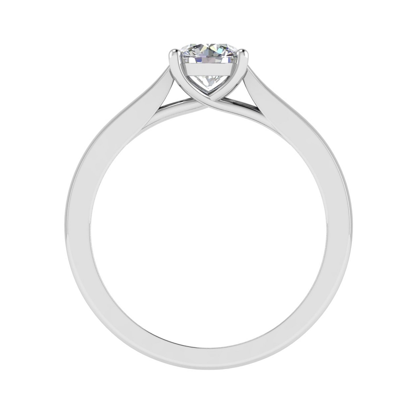 18 Karat runder Diamant-Verlobungsring, 5,0 mm, 4,17 g