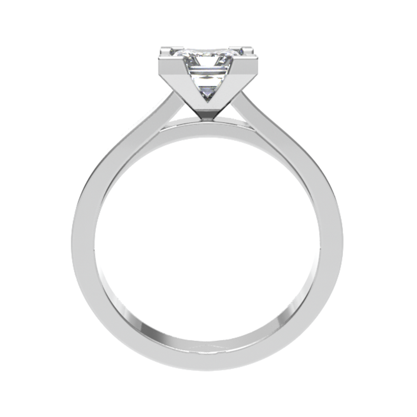 Quadratischer Diamant-Paarring