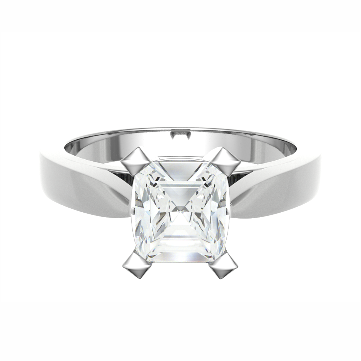 Round Cut solitaire Sterling Diamond Ring