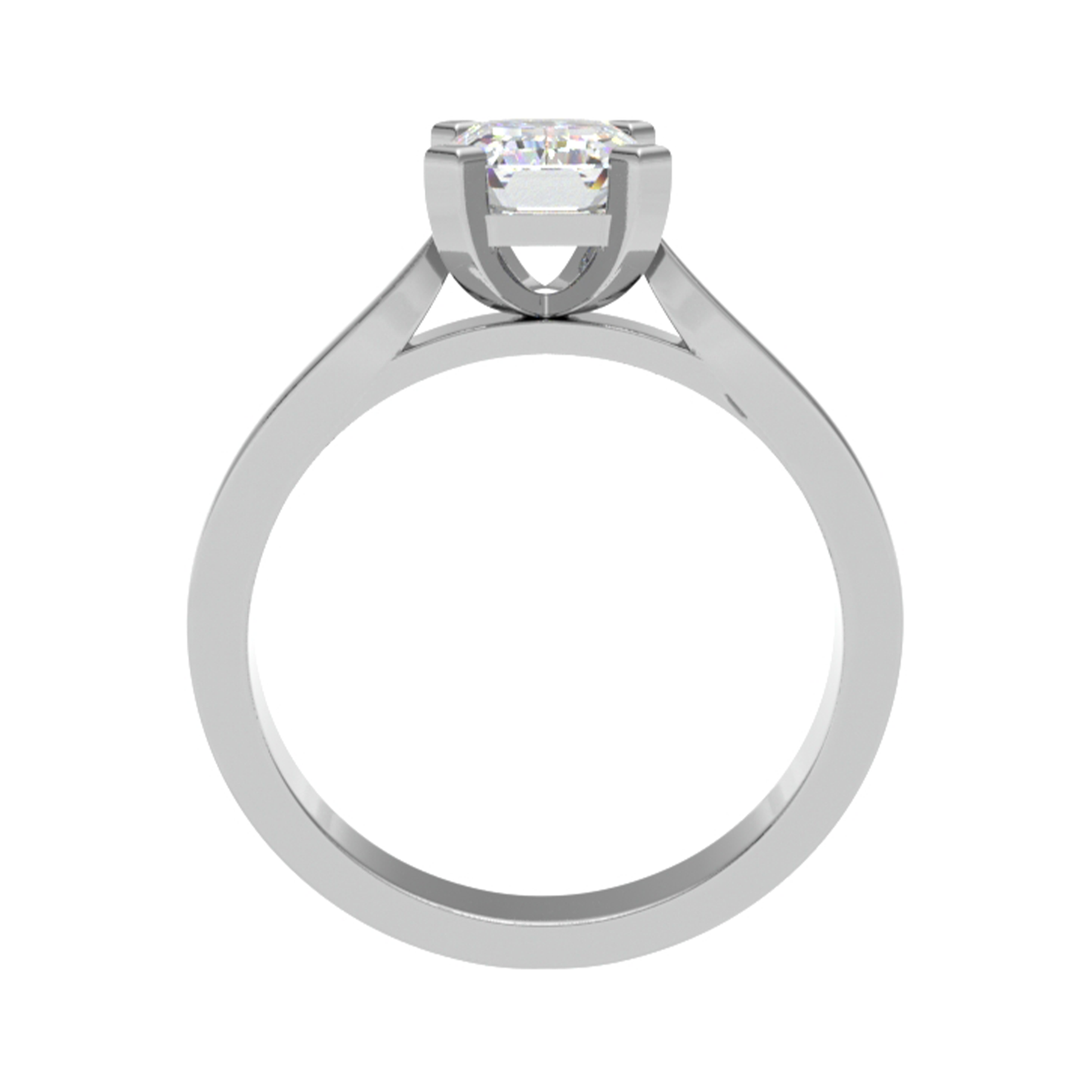 18CT engagement big diamond ring 8.0x6.0mm 3.36gm
