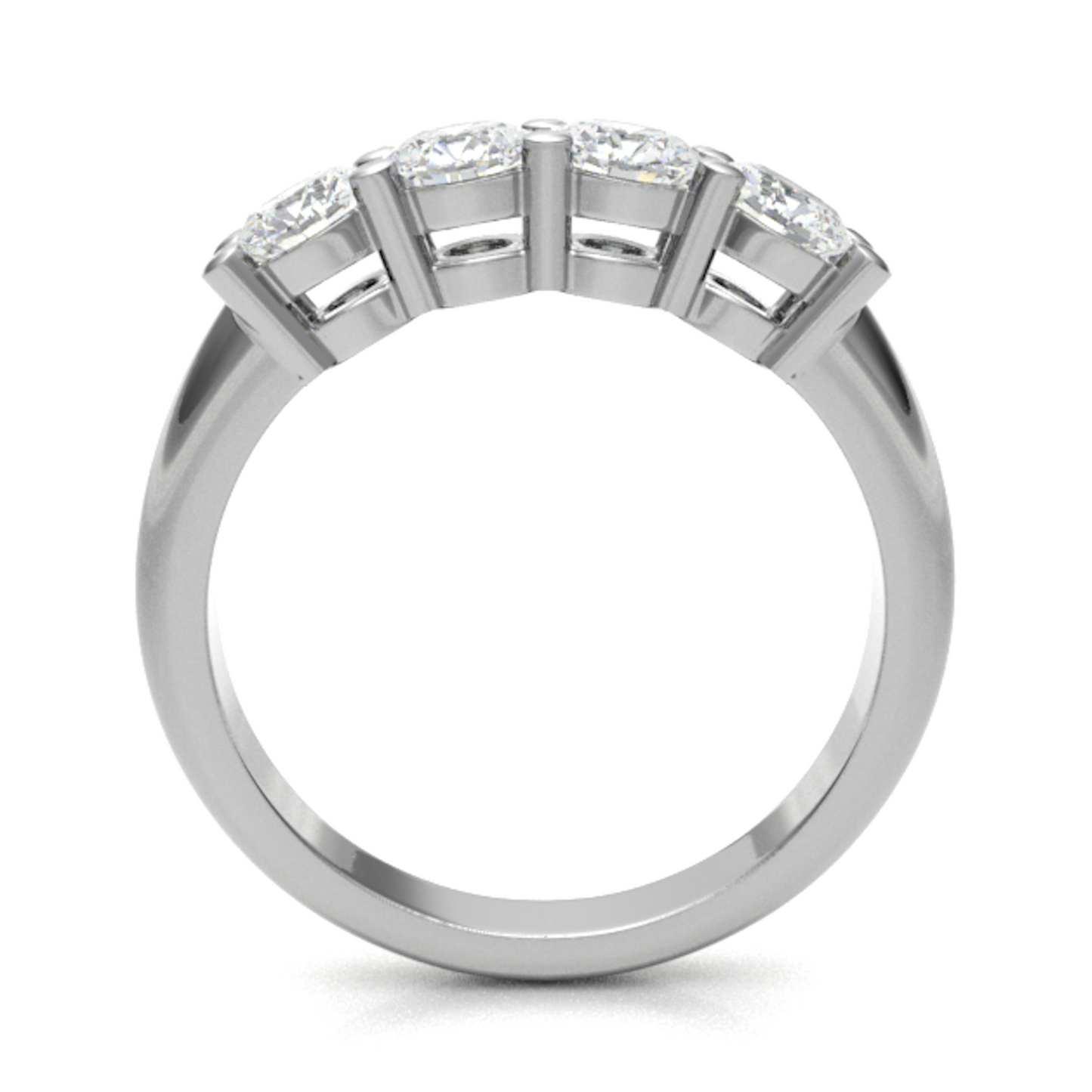 lovely four-stone stackable diamond ring 3.7mmx4 4.80gm