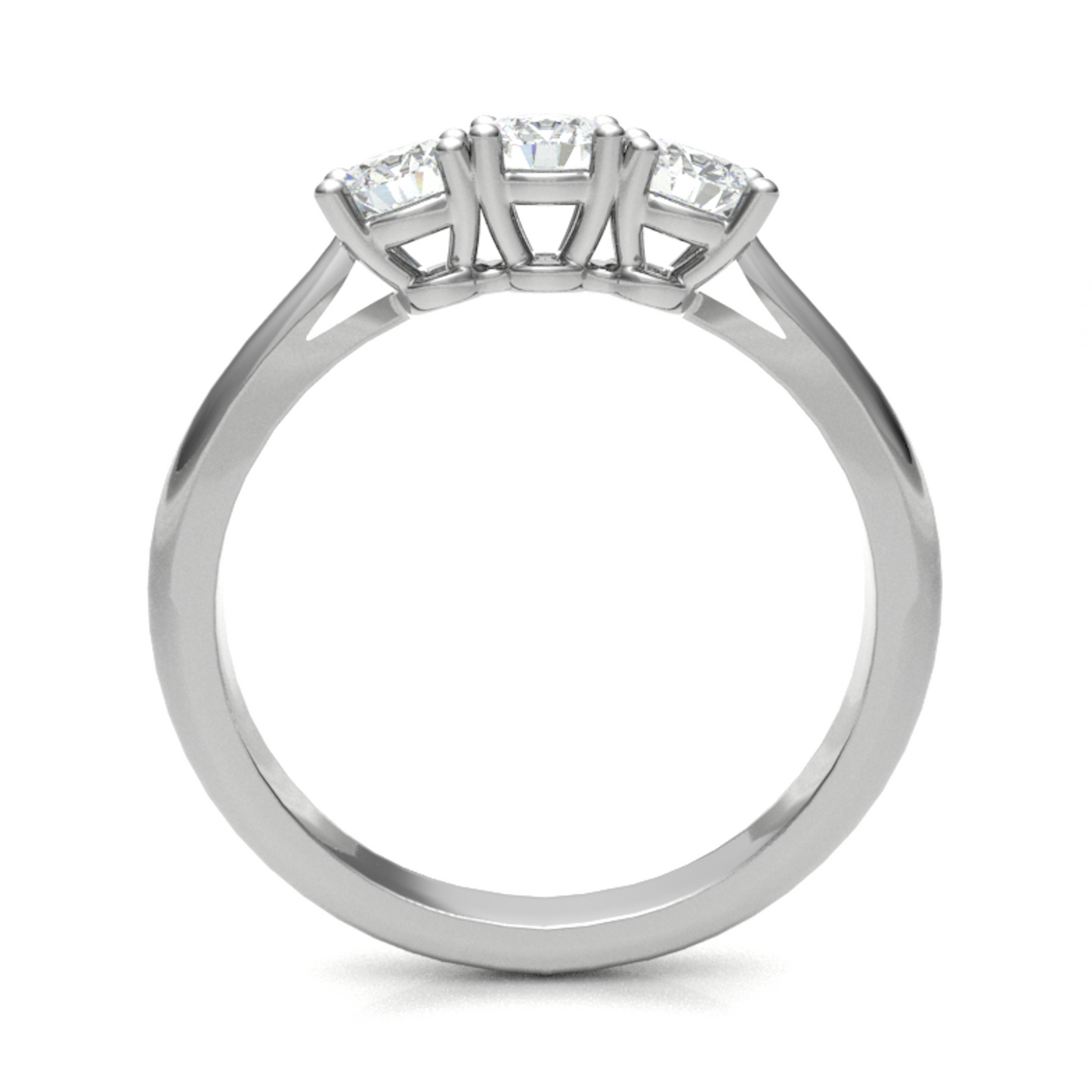 Three Stone Vintage Ring 4.2mmx3 3.98gm