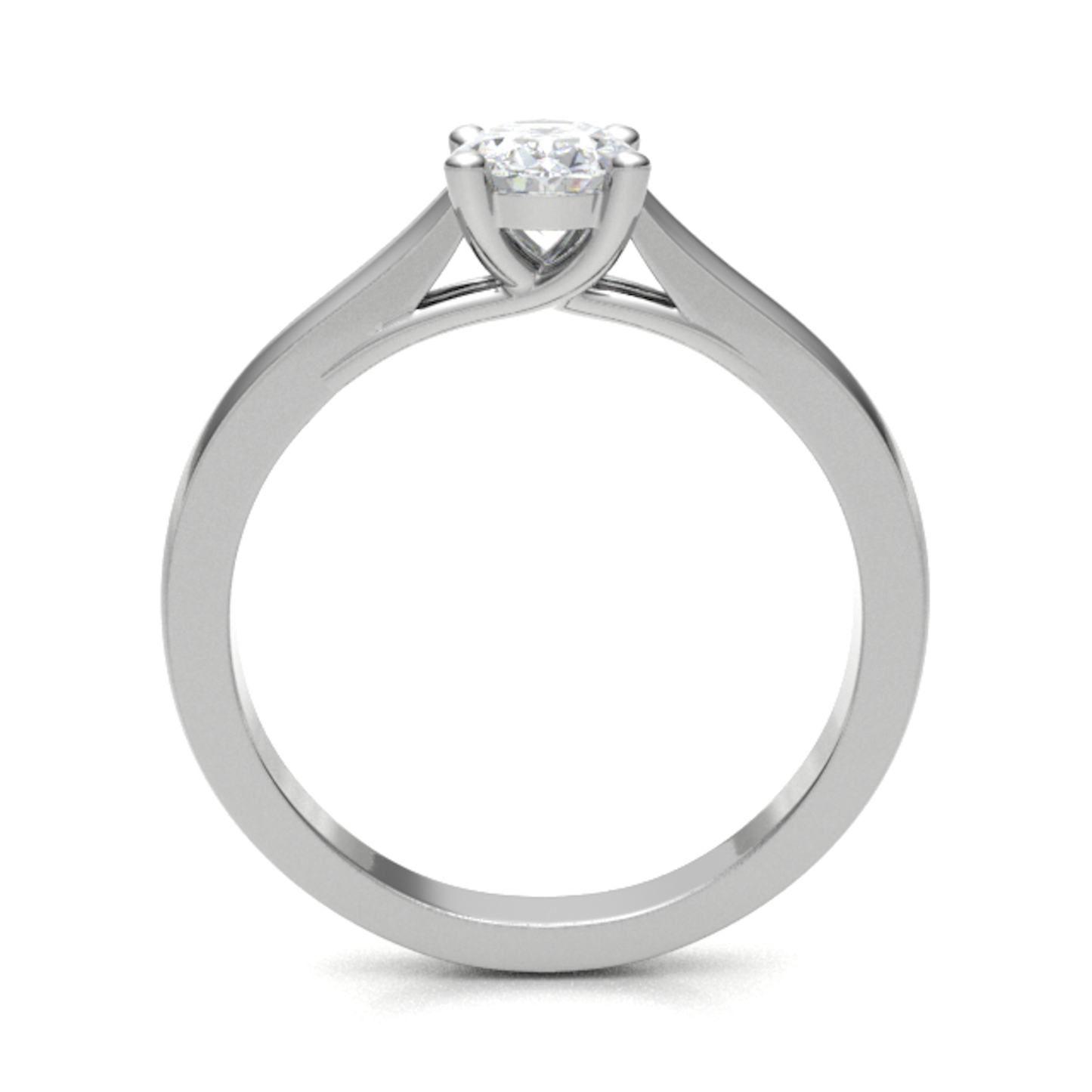 18ct oval engagement ring 9.0x7.0mm M (52.75) 3.66gm