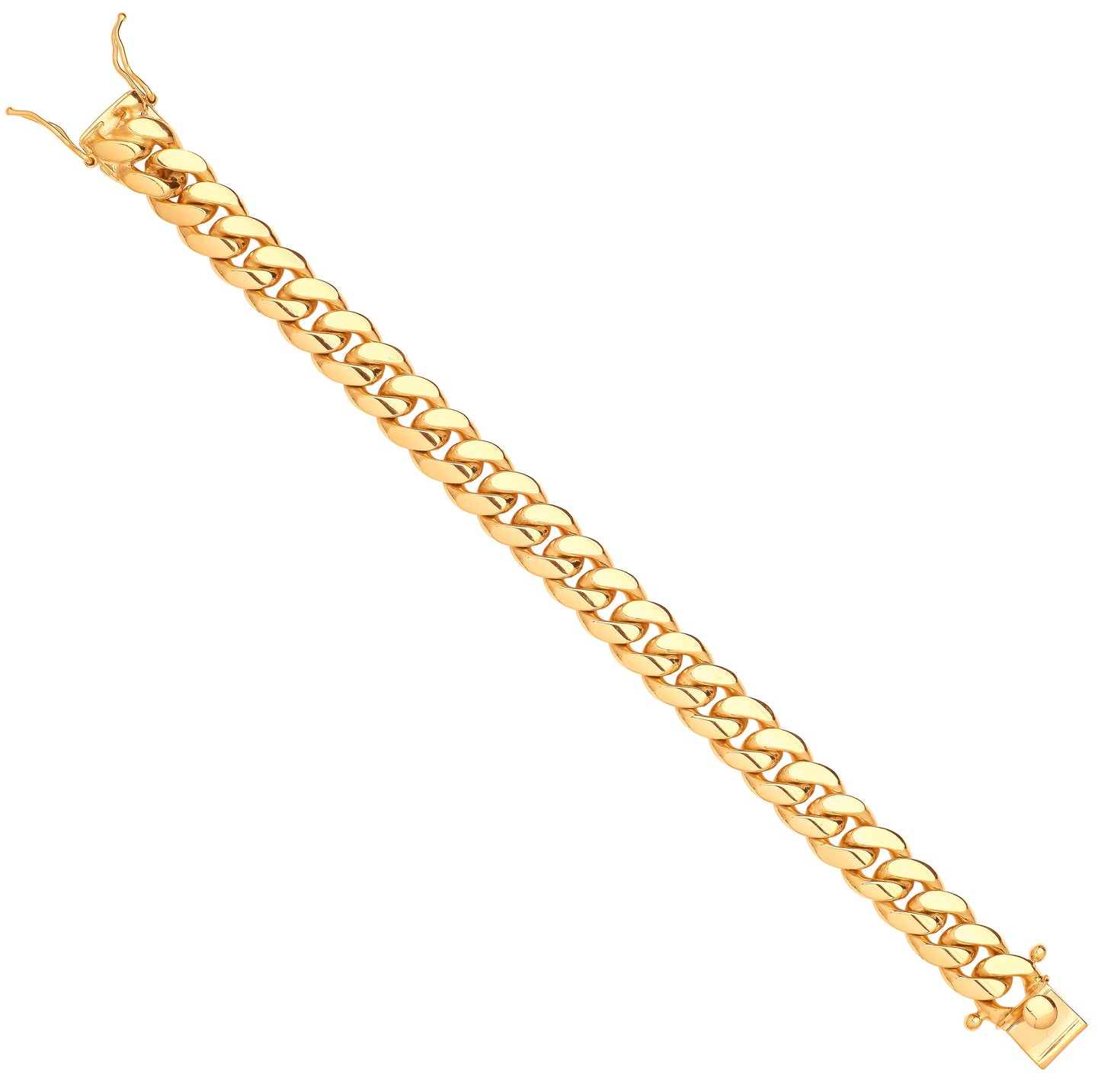 Y/G Cuban Link Solid 12.5mm Gents Bracelet