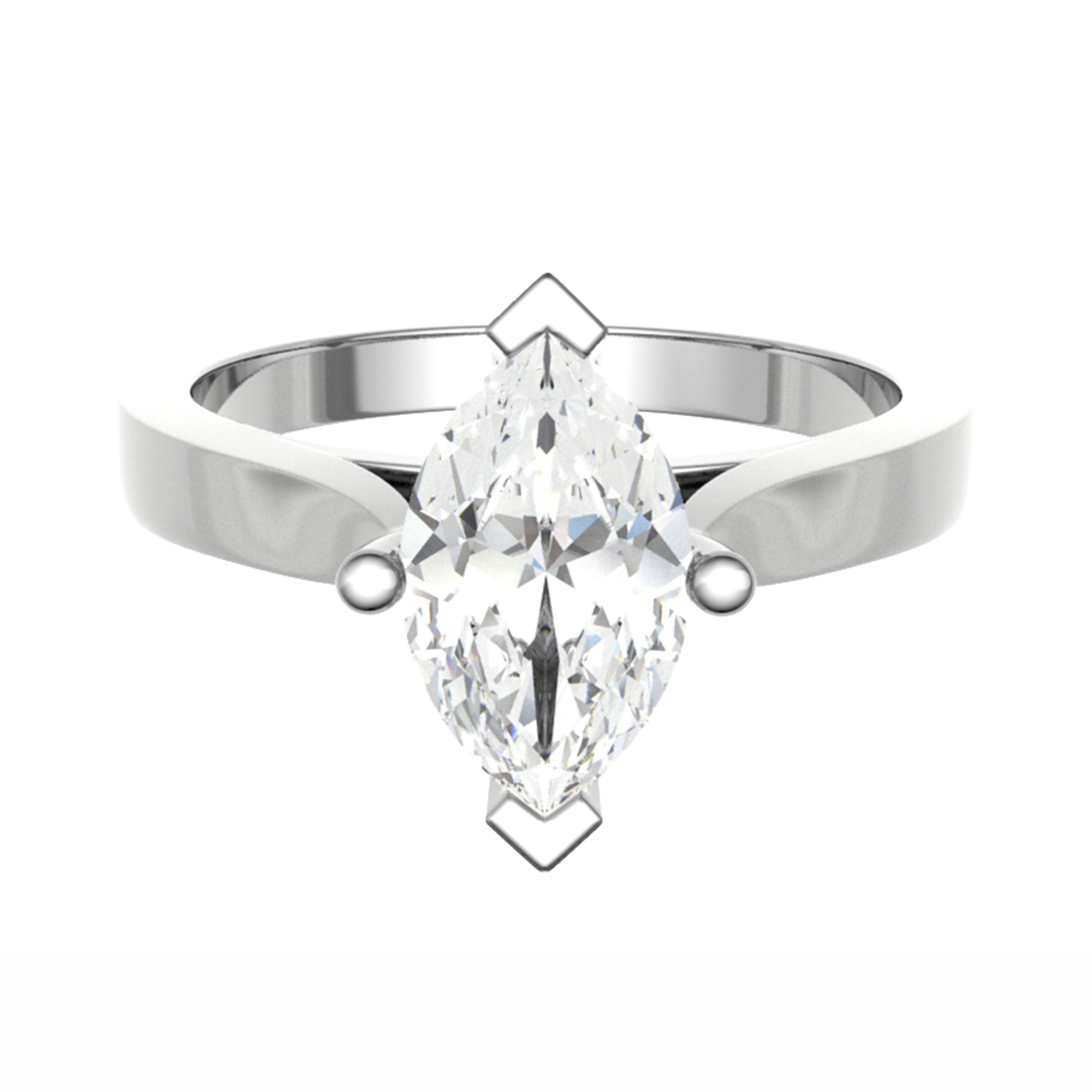 White gold Diamond Solitaire Ring