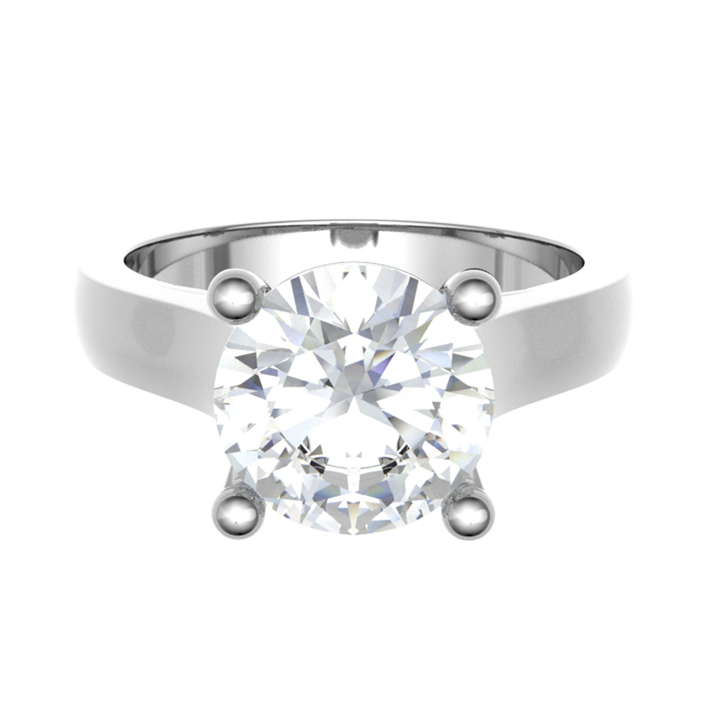 18ct ultra-glamorous cocktail big diamond ring 6.0mm 54 3.57gm