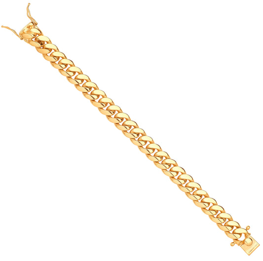 Y/G Cuban Link Solid 12.5mm Gents Bracelet