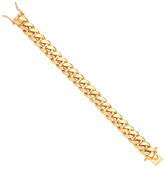 Y/G Cuban Link Solid 14mm Gents Bracelet